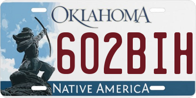 OK license plate 602BIH