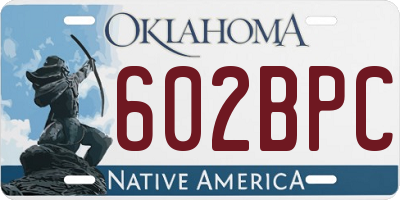 OK license plate 602BPC