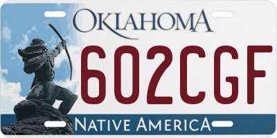 OK license plate 602CGF