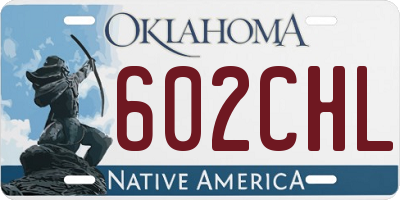 OK license plate 602CHL