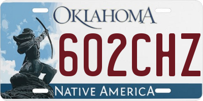 OK license plate 602CHZ