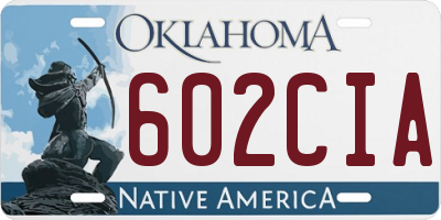 OK license plate 602CIA
