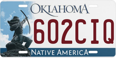 OK license plate 602CIQ