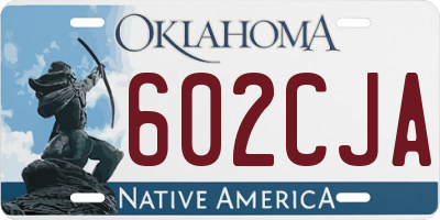 OK license plate 602CJA