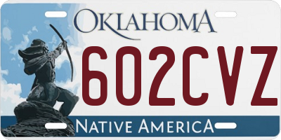 OK license plate 602CVZ
