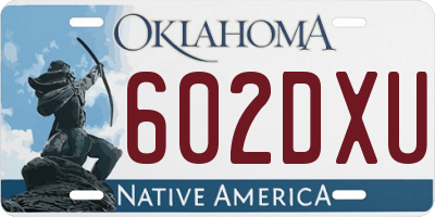 OK license plate 602DXU