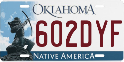 OK license plate 602DYF