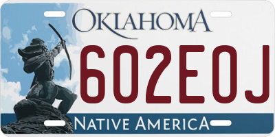 OK license plate 602EOJ