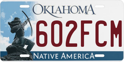 OK license plate 602FCM