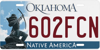 OK license plate 602FCN
