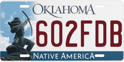 OK license plate 602FDB