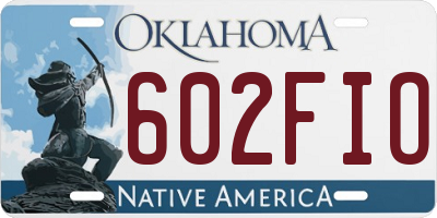 OK license plate 602FIO