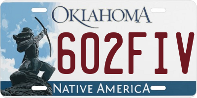 OK license plate 602FIV