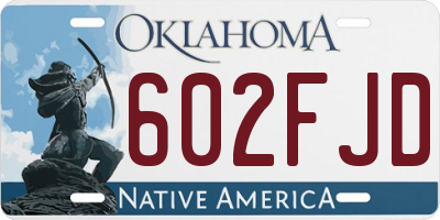 OK license plate 602FJD