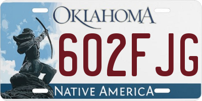 OK license plate 602FJG