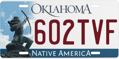 OK license plate 602TVF