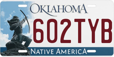 OK license plate 602TYB