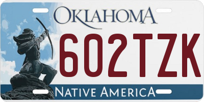 OK license plate 602TZK