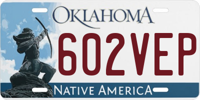 OK license plate 602VEP