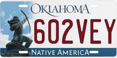 OK license plate 602VEY