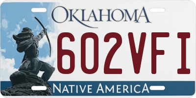 OK license plate 602VFI