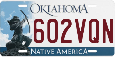 OK license plate 602VQN