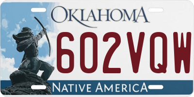 OK license plate 602VQW