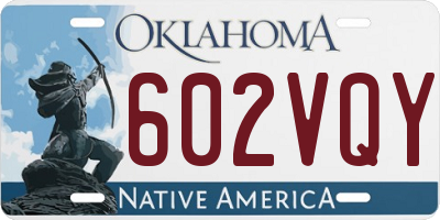 OK license plate 602VQY