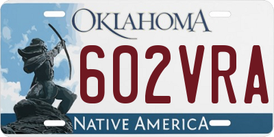 OK license plate 602VRA
