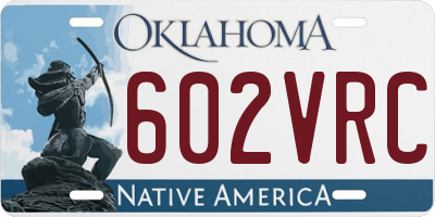 OK license plate 602VRC