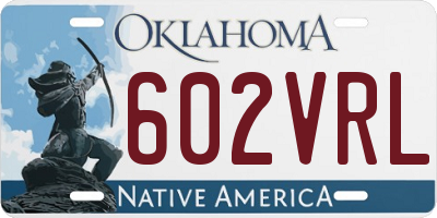 OK license plate 602VRL