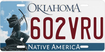 OK license plate 602VRU