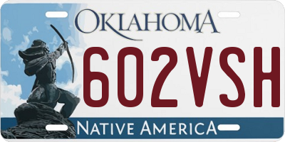 OK license plate 602VSH
