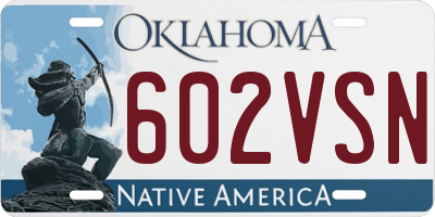 OK license plate 602VSN