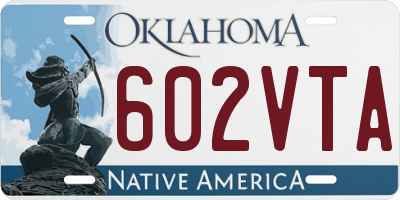 OK license plate 602VTA