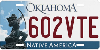 OK license plate 602VTE