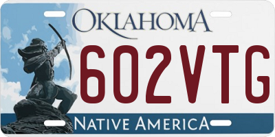 OK license plate 602VTG