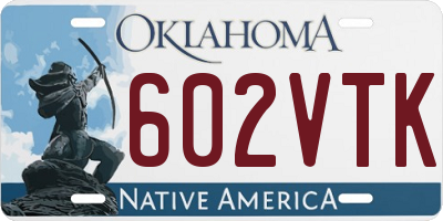 OK license plate 602VTK