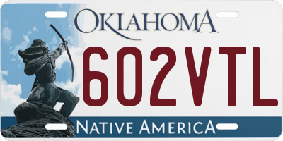 OK license plate 602VTL