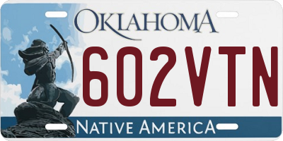 OK license plate 602VTN