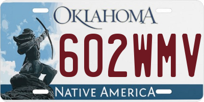 OK license plate 602WMV