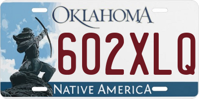 OK license plate 602XLQ