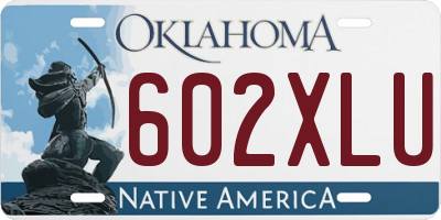 OK license plate 602XLU