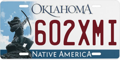OK license plate 602XMI