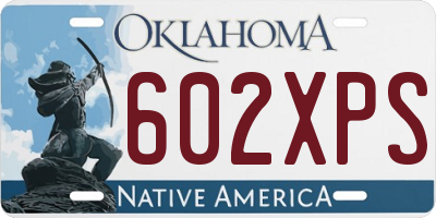 OK license plate 602XPS