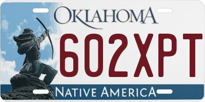 OK license plate 602XPT
