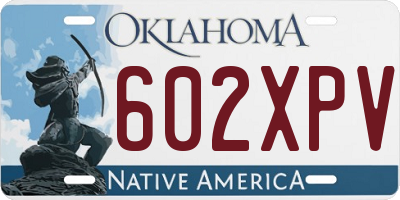 OK license plate 602XPV