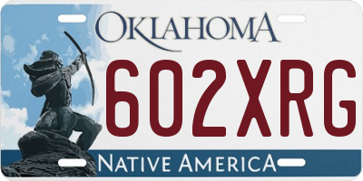 OK license plate 602XRG