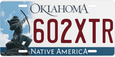 OK license plate 602XTR