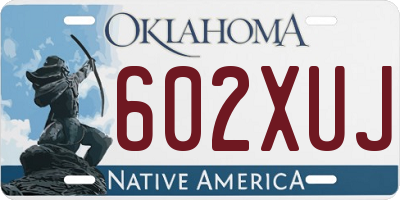 OK license plate 602XUJ